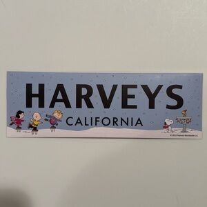 Harvey’s Seatbelt Christmas Peanuts Snoopy sticker / NEW / cross posted
